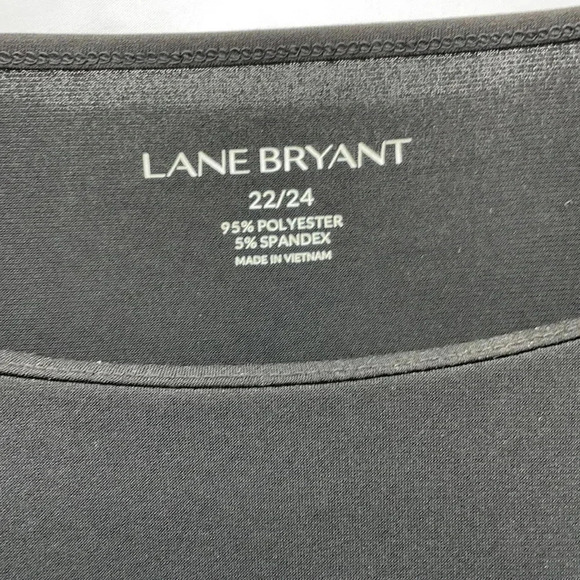 Lane Bryant Black Polyester Top 22/24 Short Sleeves - Picture 4 of 8